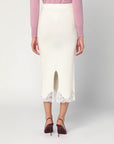 Giuseppe Di Morabito Giuseppe di Morabito Gonna white tube with lace and rhinestones
