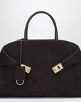 Ferragamo Ferragamo Hug Soft L brown suede shoulder bag