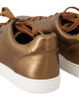 Dolce & Gabbana Golden Metallic Leather Sneakers