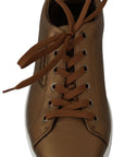 Dolce & Gabbana Golden Metallic Leather Sneakers