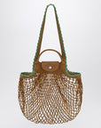 Longchamp Longchamp L La Pliage mesh bag in Tobacco colour