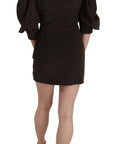 Dolce & Gabbana Chic Brown Corduroy Bodycon Mini Dress
