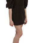 Dolce & Gabbana Chic Brown Corduroy Bodycon Mini Dress