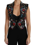 Dolce & Gabbana Enchanted Sicily Crystal-Embellished Vest