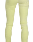 PINKO Chic Yellow Low Waist Skinny Casual Trousers