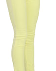 PINKO Chic Yellow Low Waist Skinny Casual Trousers