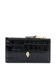 Alexander McQueen Alexander McQueen Skull zipped leather card case