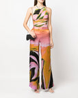 Louisa Ballou Louisa Ballou Printed wide leg trousers