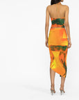 Louisa Ballou Louisa Ballou Long printed draped skirt