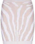 Balmain Balmain Zebra knit short skirt