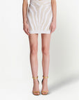 Balmain Balmain Zebra knit short skirt