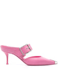 Alexander McQueen Alexander McQueen 75mm Metallic toe-cap Detail Mules