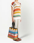 Etro Etro stripe-print tote bag