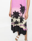 Palm Angels Palm Angels Sunset print midi dress