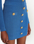 Balmain Balmain Button-detail knitted miniskirt