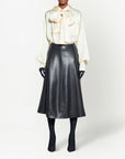 Balenciaga Balenciaga leather midi skirt