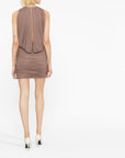 Saint Laurent Saint Laurent Sleeveless Draped Minidress