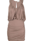 Saint Laurent Saint Laurent Sleeveless Draped Minidress