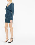 Saint Laurent Saint Laurent draped mini dress