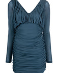 Saint Laurent Saint Laurent draped mini dress