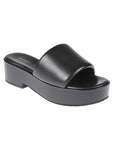 Liviana Conti Liviana Conti Black Leather Platform Sandals.
