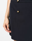 Alexander McQueen Alexander McQueen wool-cotton blend mini wrap skirt