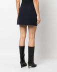 Alexander McQueen Alexander McQueen wool-cotton blend mini wrap skirt