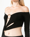Louisa Ballou Louisa Ballou Long sleeve cut-out bodysuit