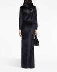 Balenciaga Balenciaga Crystal embellished velvet zip-up hoodie