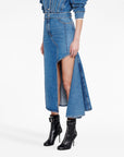Alexander McQueen Alexander McQueen denim midi skirt