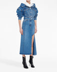Alexander McQueen Alexander McQueen denim midi skirt