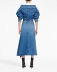 Alexander Mcqueen Alexander McQueen denim midi skirt