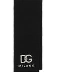 Dolce & Gabbana Dolce & Gabbana Fisherman’s rib cashmere scarf with DG logo