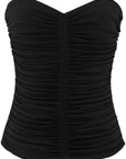 Saint Laurent Saint Laurent ruched strapless top