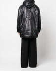 Saint Laurent Saint Laurent Cassandre logo-embossed hooded raincoat