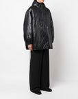 Saint Laurent Saint Laurent Cassandre logo-embossed hooded raincoat