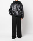 Saint Laurent Saint Laurent Cassandre logo-embossed hooded raincoat