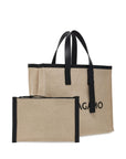 Ferragamo Ferragamo logo-embossed leather tote bag
