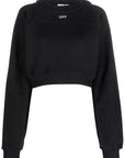 Off White Off White Printed Crop Sweatshirt