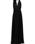 Dolce & Gabbana Dolce & Gabbana Long silk chiffon dress with floral appliqué
