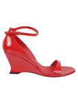 Ferragamo Ferragamo leather wedge sandals with open toe