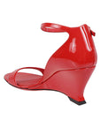 Ferragamo Ferragamo leather wedge sandals with open toe