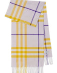 Burberry Burberry checked fringed-edge cashmere scarf