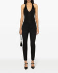 Saint Laurent Saint Laurent plunging satin tank top