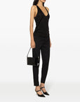 Saint Laurent Saint Laurent plunging satin tank top