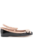 Valentino Garavani Valentino Garavani Rockstud bow-detailing ballerina shoes