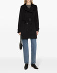 Burberry Burberry Vintage Check-pattern lining mid-length Kensington cotton trench coat