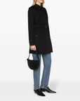 Burberry Burberry Vintage Check-pattern lining mid-length Kensington cotton trench coat
