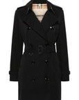Burberry Burberry Vintage Check-pattern lining mid-length Kensington cotton trench coat