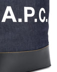 A.P.C. A.P.C. logo print denim tote